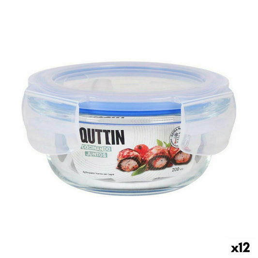 Hermetic Lunch Box Quttin Circular 200 ml (12 Units)