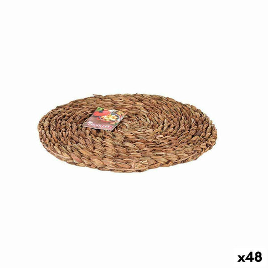 Table Mat Privilege Brown Ø 25 cm wicker (48 Units)