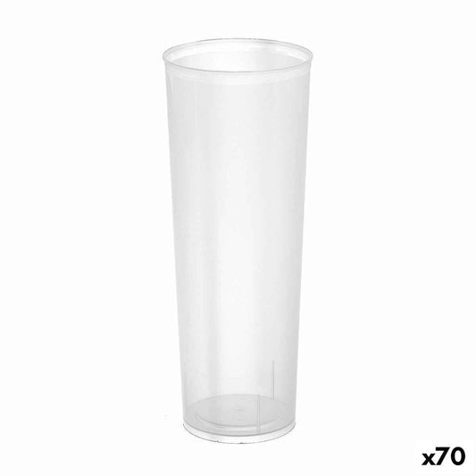 Set of reusable glasses Algon Tube, pipe Transparent 6 Pieces 300 ml (70 Units)