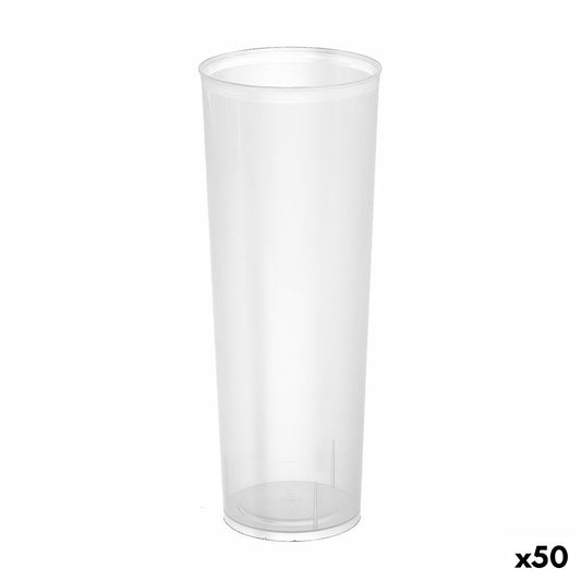 Set of reusable glasses Algon Tube, pipe Transparent 10 Pieces 300 ml (50 Units)