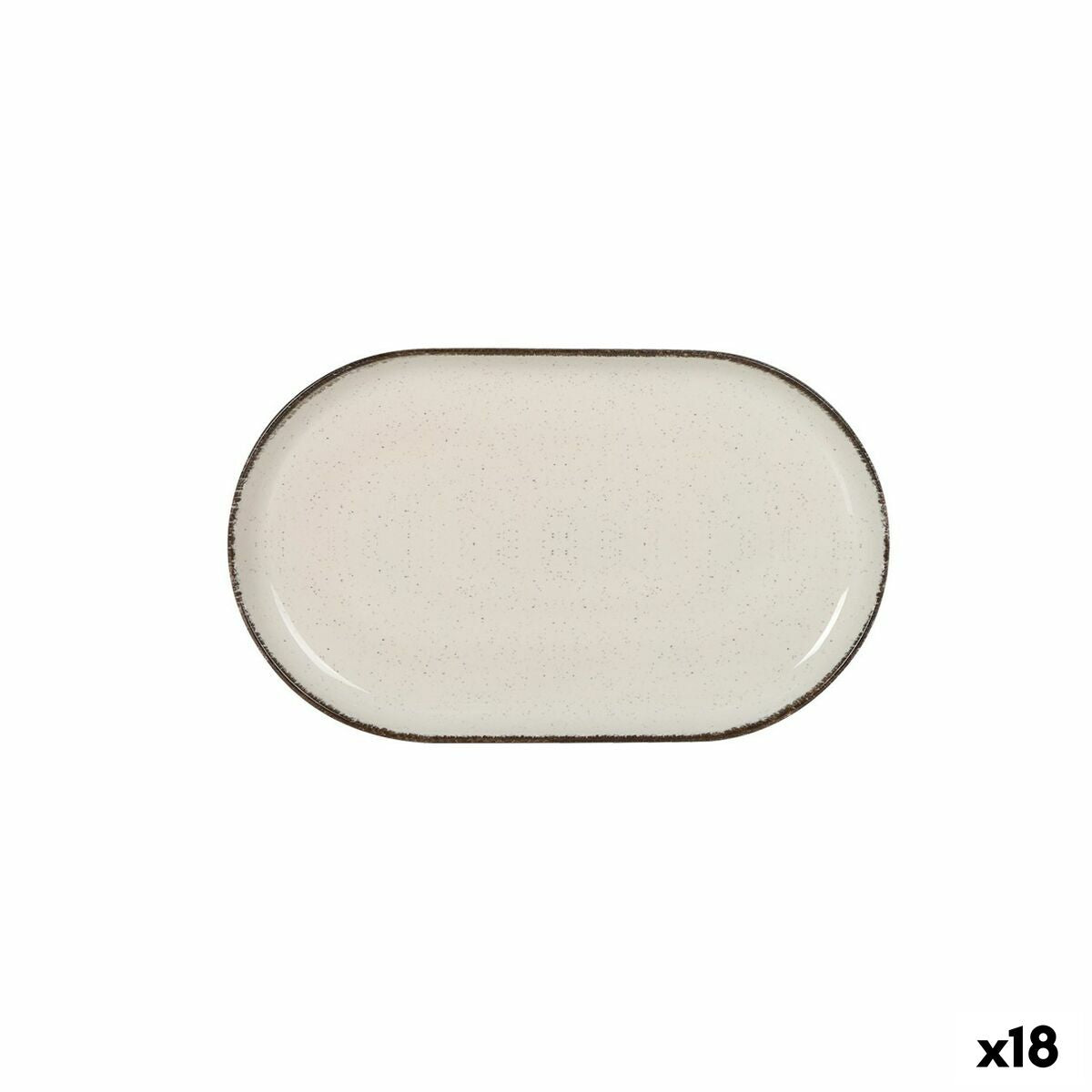 Snack tray La Mediterránea Anllo Oval 25 x 15 x 2,2 cm (18 Units)