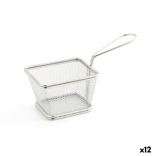 Basket for Presenting Aperitifs Quid Select Metal Steel 10 x 9 cm Deep-fat Fryer (12 Units) Quid