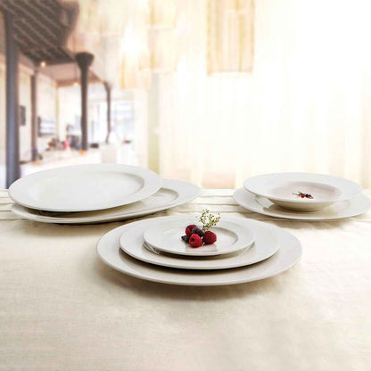 Flat plate Ariane Orba Ceramic White (Ø 27 cm) (12 Units)