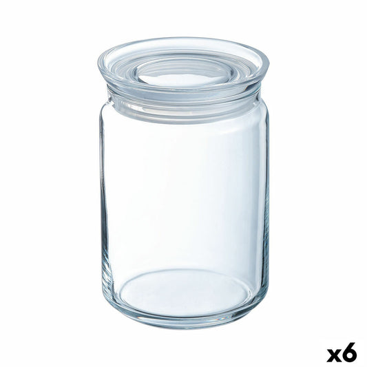 Jar Luminarc Pav Transparent Silicone Glass 750 ml (6 Units)