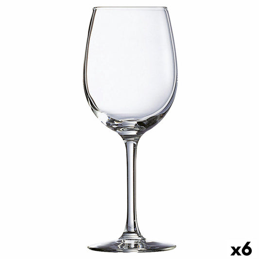 Wine glass Ebro Transparent Glass (470 ml) (6 Units) BigBuy Home