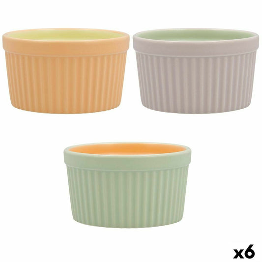 Ramekin Quid Vitamina Bicoloured Ceramic 10,5 x 10,5 x 5,9 cm (6 Units)