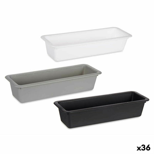 Cutlery Organiser Kinvara CN18819 White Black Natural rubber polypropylene 8,5 x 5 x 24 cm (36 Units)