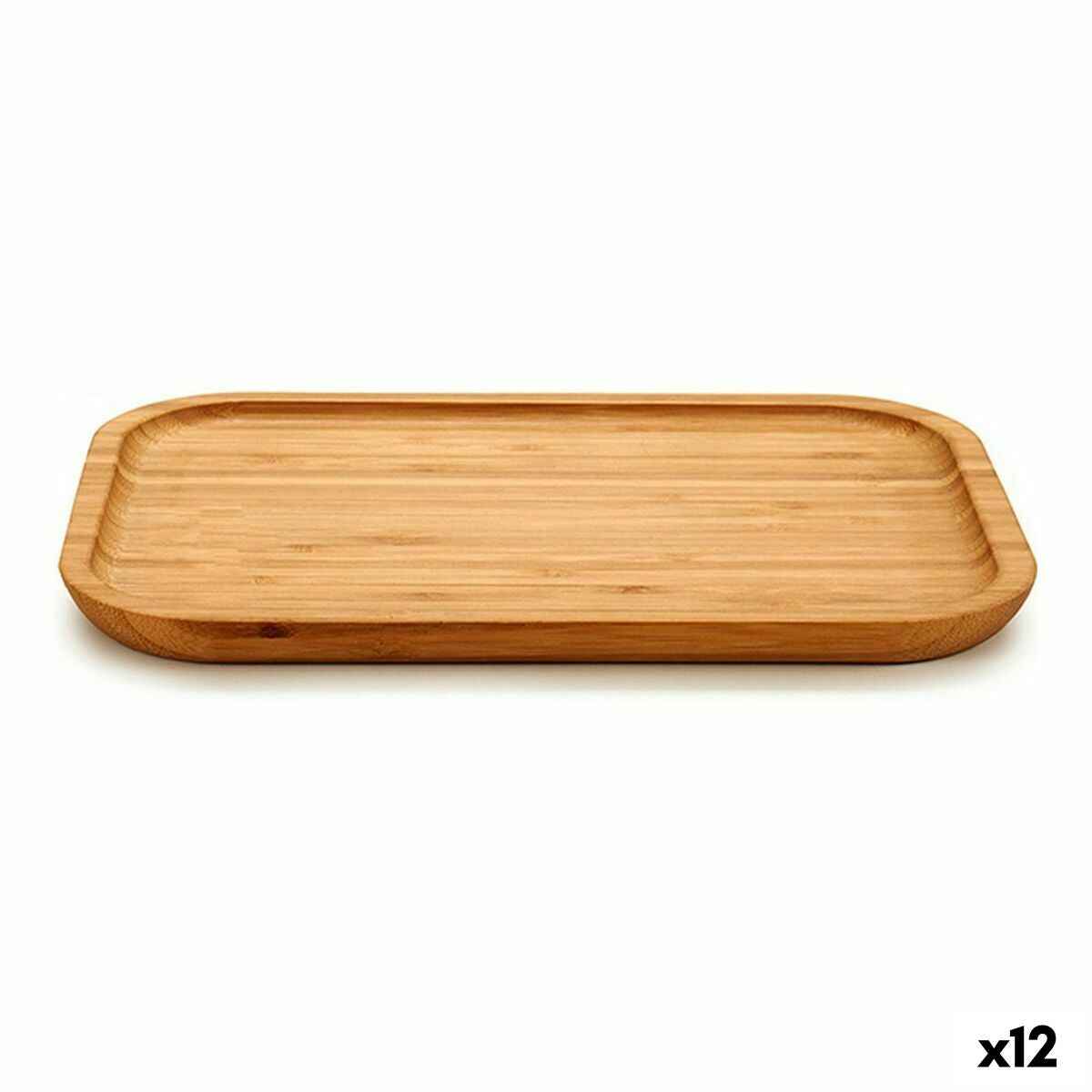 Snack tray Kinvara JWKW-3712 Brown 18 x 1,5 x 25 cm (12 Units)