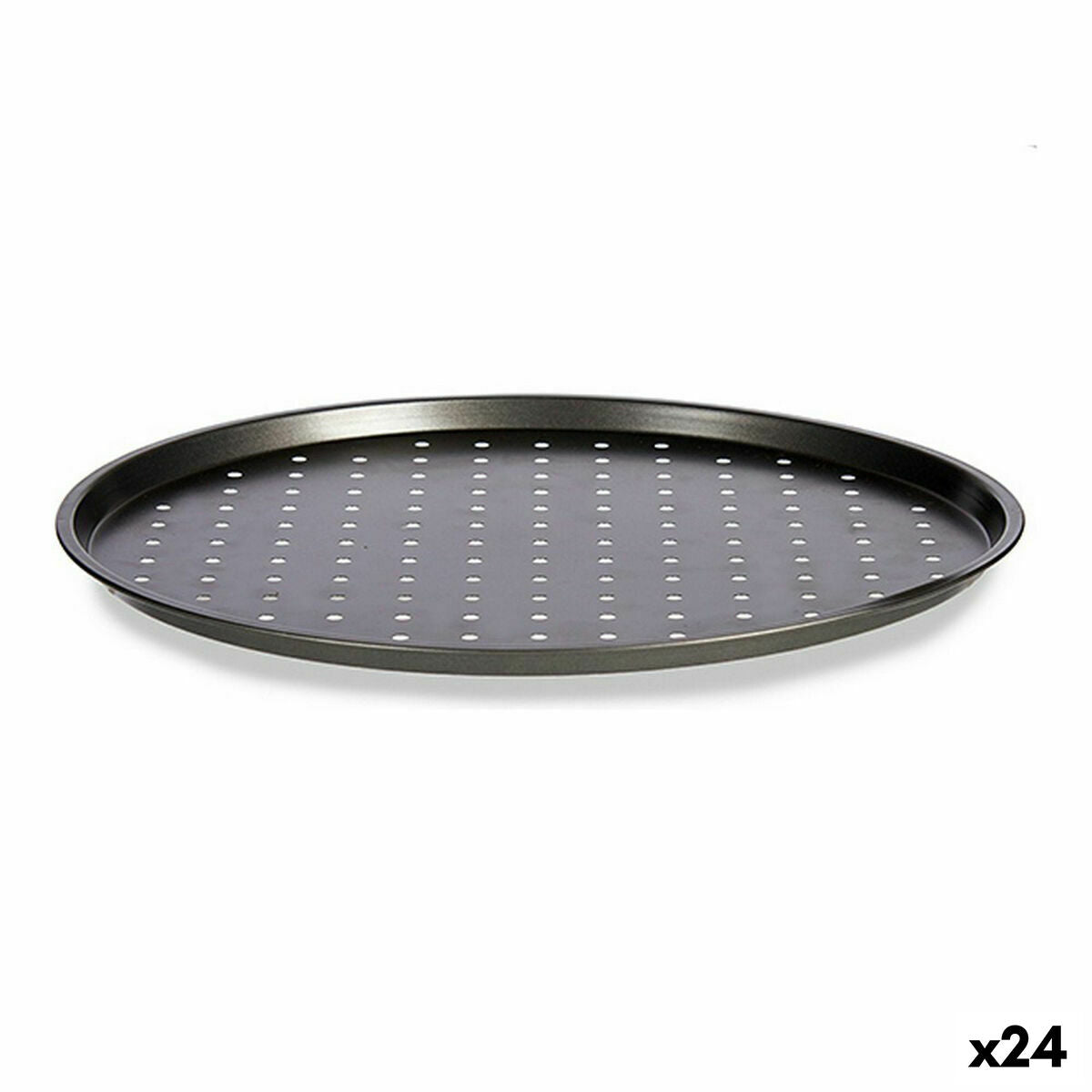 Baking tray Pizza Grey Carbon steel 33 x 1 x 33 cm (24 Units)