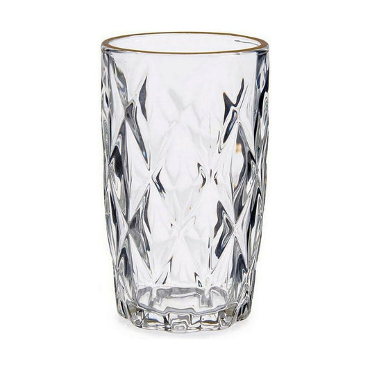 Glass Golden Transparent Glass 6 Units (340 ml)