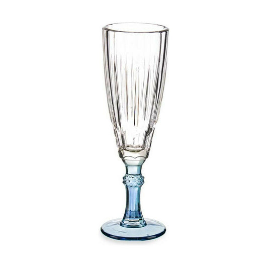 Champagne glass Vivalto Exotic Blue Crystal 170 ml (6 Units)