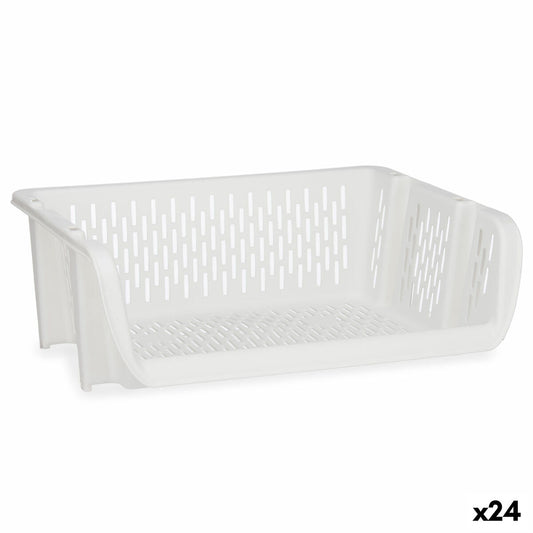 Vegetable basket Kinvara Q-SHELF-1 White polypropylene 30 x 13,5 x 38,7 cm (24 Units)