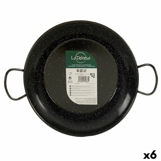 Paella Pan Ø 24 cm Enamelled Steel (6 Units)