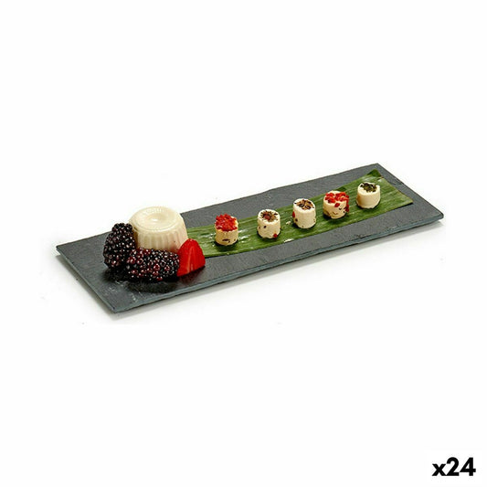 Snack tray Kinvara SJ1030 Black 30,3 x 0,5 x 10 cm (24 Units)