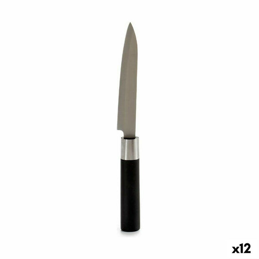 Kitchen Knife Kinvara KT11-5604S05 Black Silver Stainless steel Plastic 2,7 x 24,3 x 1,8 cm (12 Units)