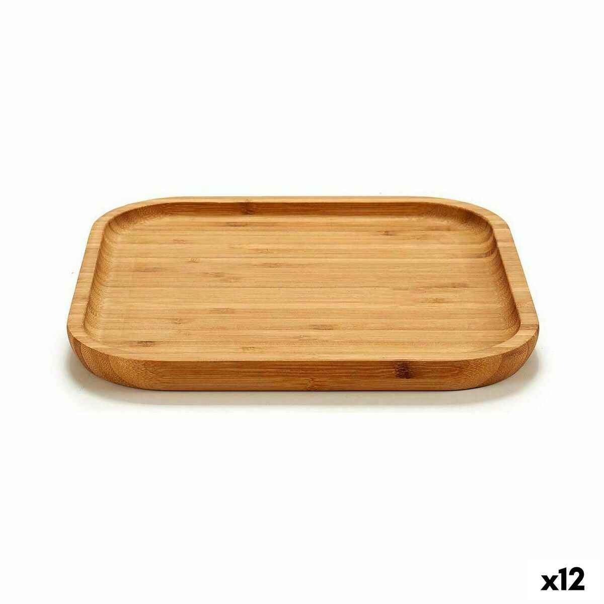 Snack tray Kinvara JWKW-3710 Brown Squared 20 x 1,5 x 20 cm (12 Units)