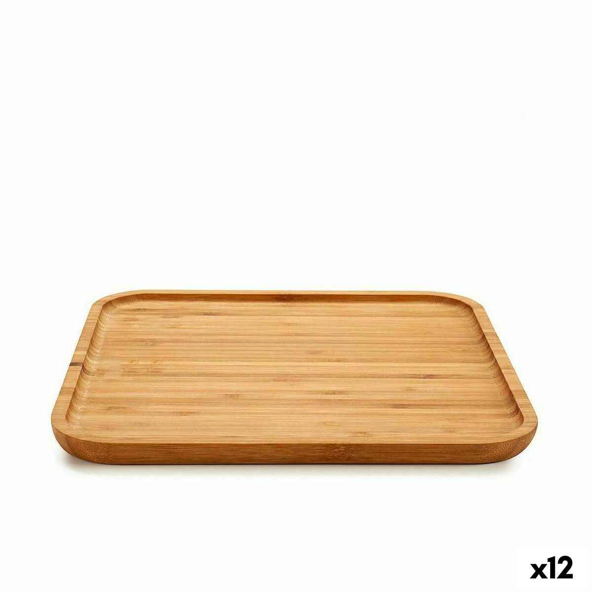 Snack tray Kinvara 55074 Brown Squared 30 x 1,5 x 30 cm (12 Units)