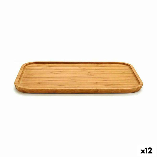 Snack tray Kinvara JWKW-3712-2 Brown Rectangular 36 x 1,5 x 24 cm (12 Units)