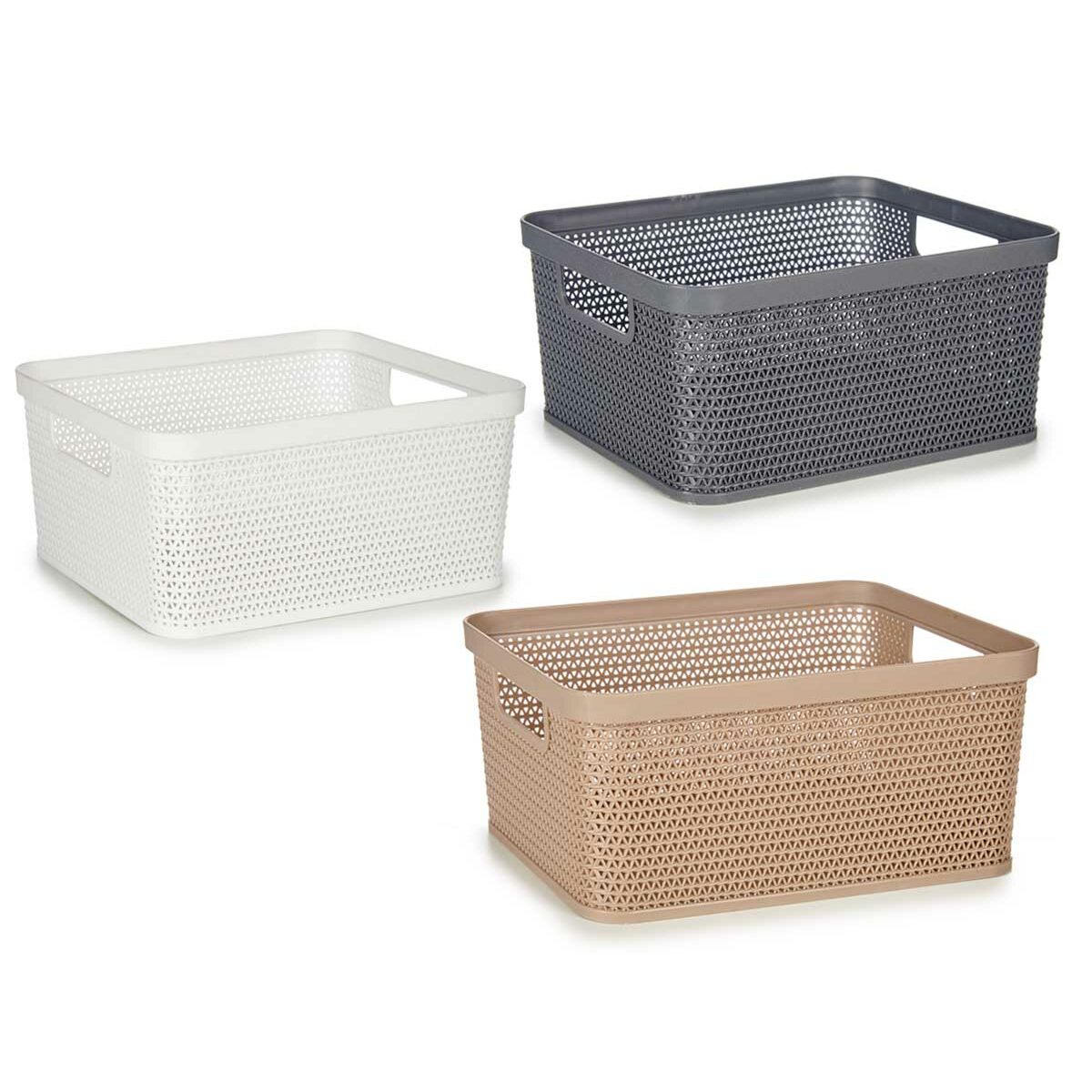 Multi-purpose basket Plastic 2,5 L 24,5 x 10,4 x 18,5 cm (18 Units) Kipit