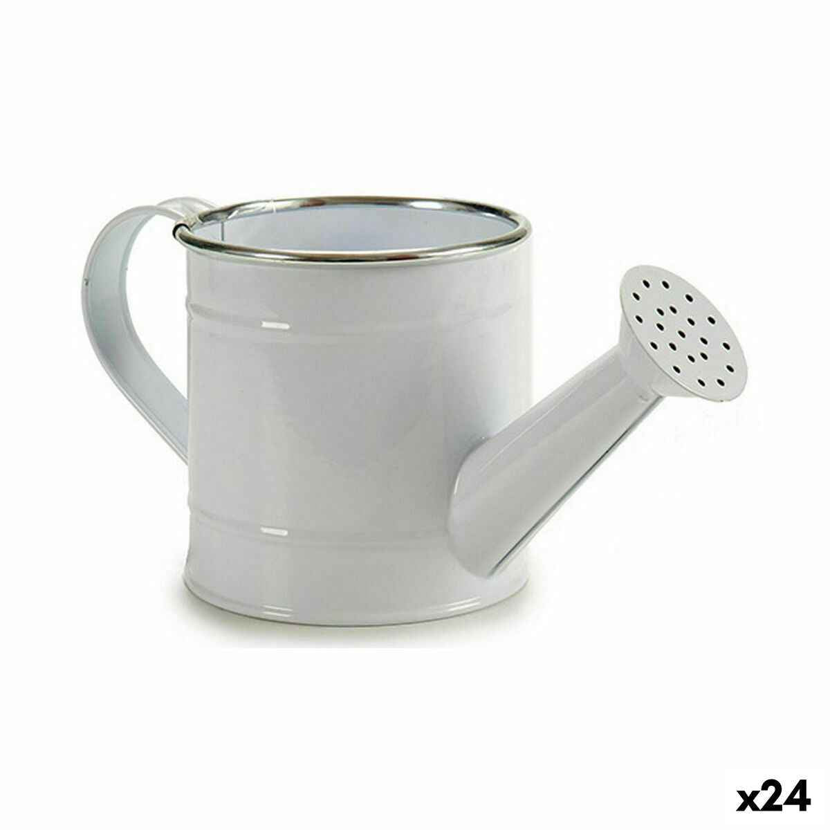 Watering Can Ibergarden I00111-D White Silver Metal 750 ml (24 Units)