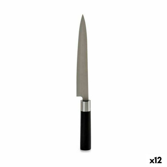 Kitchen Knife Kinvara KT11-5604S02 Black Silver Stainless steel Plastic 3,5 x 33,5 x 2,2 cm (12 Units)