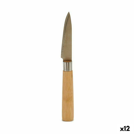 Peeler Knife Kinvara KT116042E Brown Silver Bamboo Stainless steel 22 x 19,5 x 2 cm (12 Units)