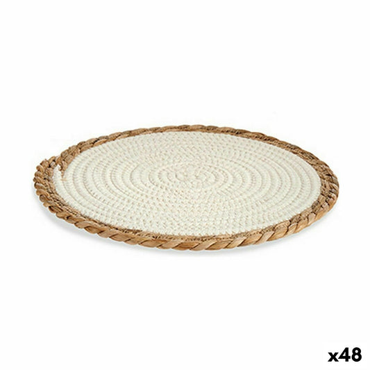 Table Mat Natural White 30 x 1 x 30 cm (48 Units)