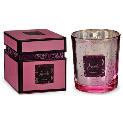 Scented Candle Acorde 7OZ-CREAM&STRAW Strawberry Custard 200 ml (8 Units) Acorde