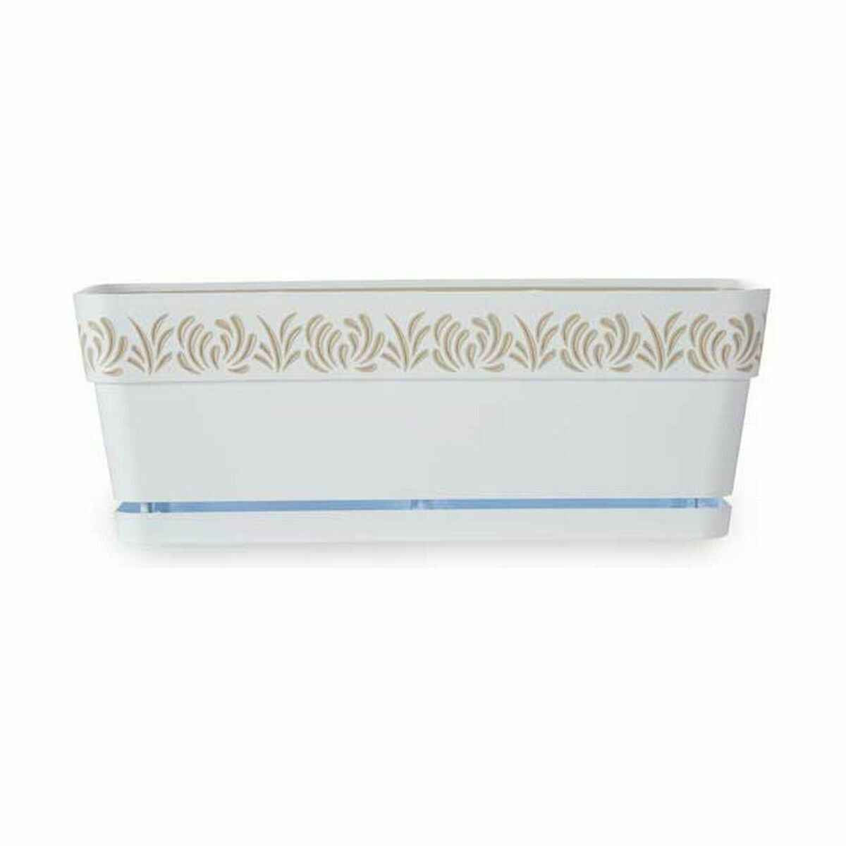 Self-watering planter Stefanplast Gaia White Plastic 49,5 x 17 x 19 cm (12 Units)