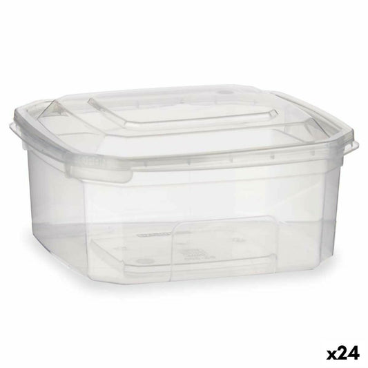 Rectangular Lunchbox with Lid Leknes BS500ROI Transparent polypropylene 500 ml 12,3 x 6 x 13 cm (24 Units)