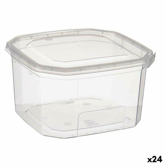 Rectangular Lunchbox with Lid Leknes BS750ROI Transparent polypropylene 750 ml 12,8 x 7,5 x 13,5 cm (24 Units)