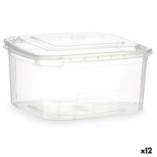 Rectangular Lunchbox with Lid Leknes BS1000ROI Transparent polypropylene 1 L 14,1 x 8 x 15,5 cm (12 Units)