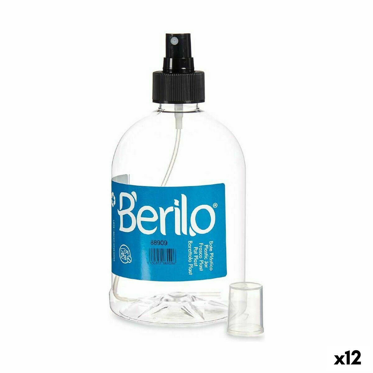 Sprayer Black Transparent Plastic 500 ml (12 Units) byKim Berilo