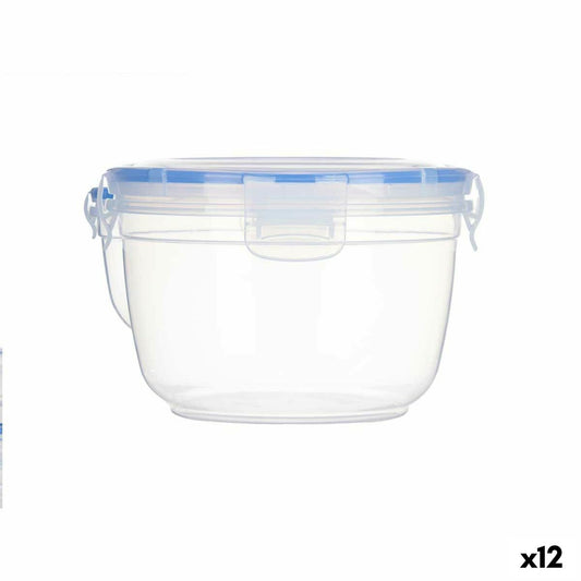 Hermetic Lunch Box Leknes 30512 Transparent polypropylene Cylinder 1,2 L 15,5 x 10,5 x 15,5 cm (12 Units)