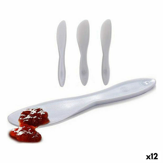 Knife Set Kinvara 23045 White Plastic 18 x 3,5 x 1 cm (12 Units)