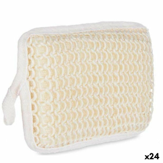 Body Sponge Berilo B7083-6 White Beige 11 x 16,5 x 3 cm (24 Units)