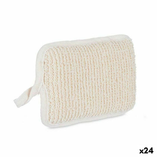 Body Sponge Berilo B7081-6 White Beige 11 x 16,5 x 2 cm (24 Units)