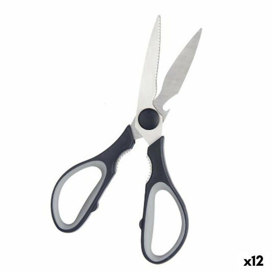 Scissors Black Silver Stainless steel 8,5 x 21 x 1,5 cm (12 Units) Kinvara