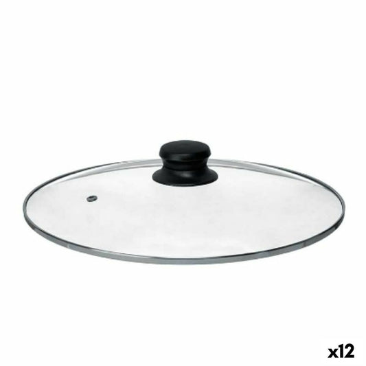 Pan lid Kinvara CN-SW1304-30CM Transparent Silver Crystal 30 cm (12 Units)