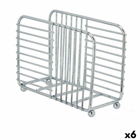 Napkin holder Kinvara CN-W7728-4 CHROME Silver Metal 14,5 x 11,5 x 6,5 cm (6 Units)