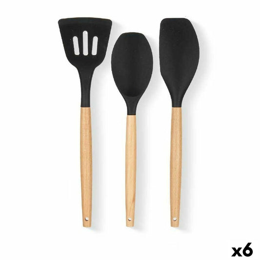 Kitchen Utensils Set Kinvara KT190069 Wood Silicone (6 Units)