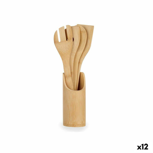 Set of Kitchen Utensils Kinvara 90960 Bamboo (12 Units)