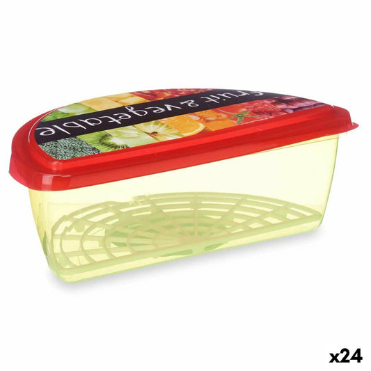 Lunch box Leknes TP581-3 Multicolour Plastic 23 x 8 x 13 cm Fruits and vegetables (24 Units)