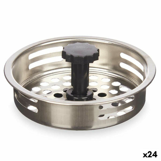 Sink Filter Kinvara 1000B Black Silver Stainless steel Ø 8,5 cm (24 Units)