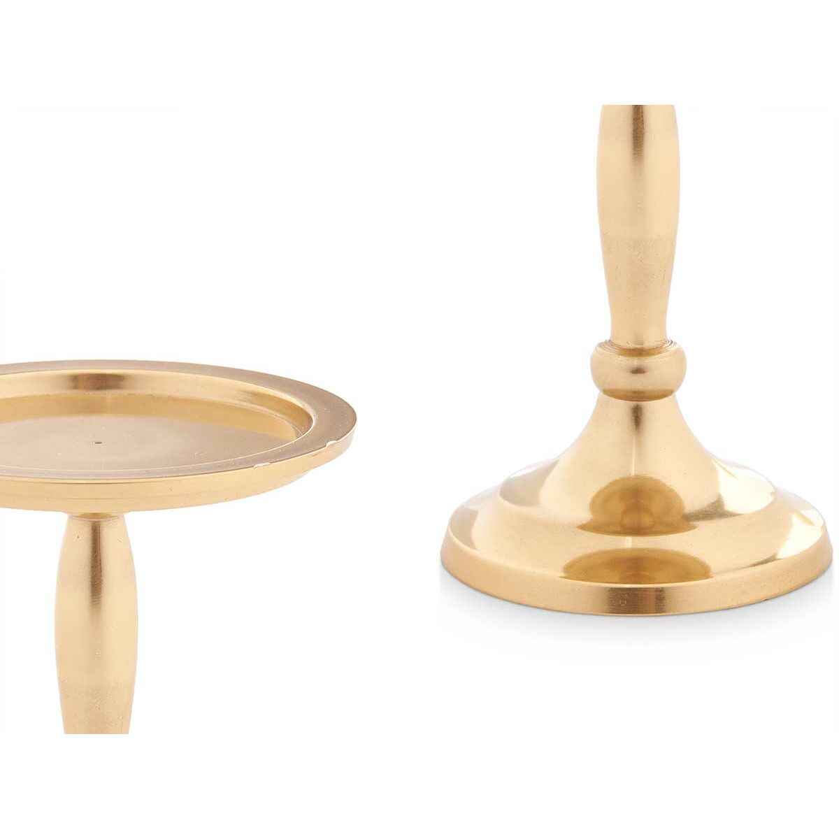 Candle Holder Golden Aluminium 10 x 12 x 10 cm (8 Units)