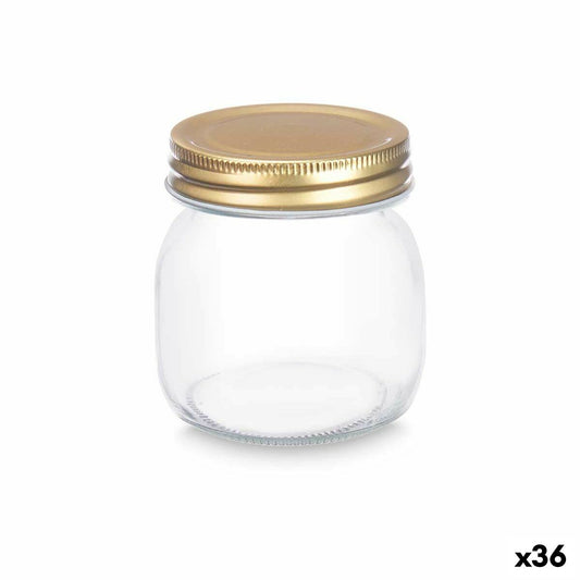 Jar Vivalto CWDH04-12PK Transparent Golden 300 ml (36 Units)