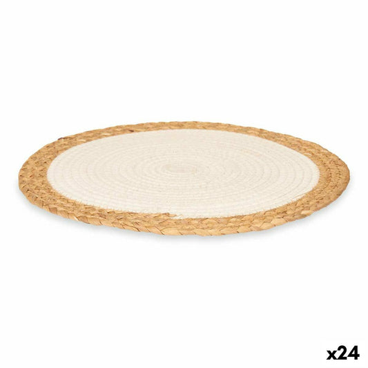 Table Mat Kinvara TS23885-W White Cotton Marine algae 35 x 0,6 x 35 cm (24 Units)