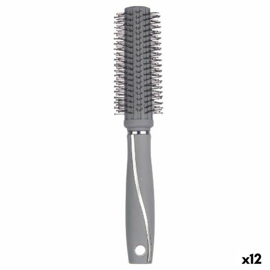 Round Brush Berilo 352 Grey Silicone Plastic (12 Units)