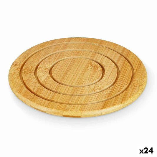 Table Mat Kinvara 897 Natural Bamboo Circular 19 x 1 x 19 cm (24 Units)