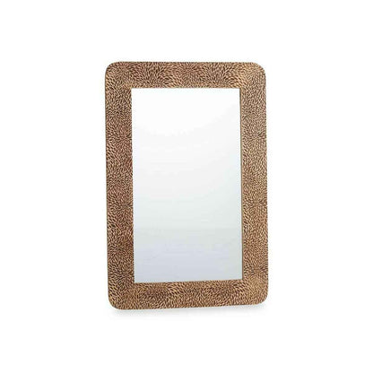 Wall mirror 42 Brown Sheets 90 x 60 x 2 cm Rectangular